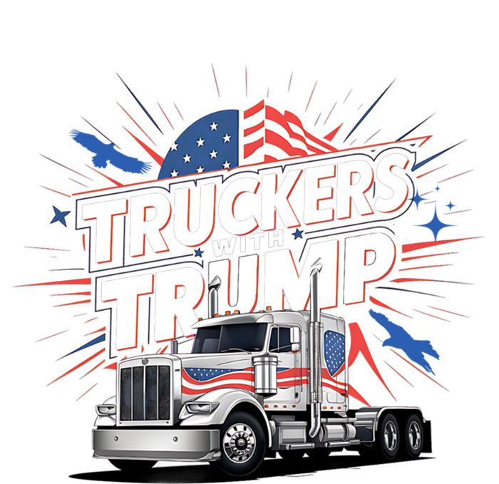 Donald Trump 2024 Truckers Patriotic Political Support Humor Cute Gift Long Sleeve Shirt