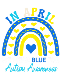 Support In April We Wear Blue Rainbow Autism Awareness Month Gift Kids Tie-Dye T-Shirt