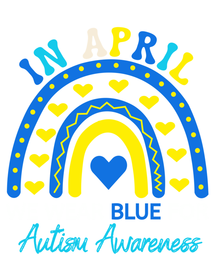 Support In April We Wear Blue Rainbow Autism Awareness Month Gift Kids Tie-Dye T-Shirt