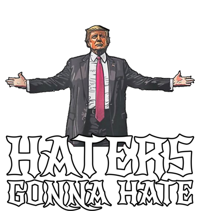 Funny Haters Gonna Hate President Donald Trump Middle Finger Funny Gift Short Acrylic Beanie