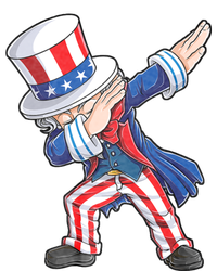 Dabbing Uncle Sam 4th Of July American Flag Performance Fleece Hoodie