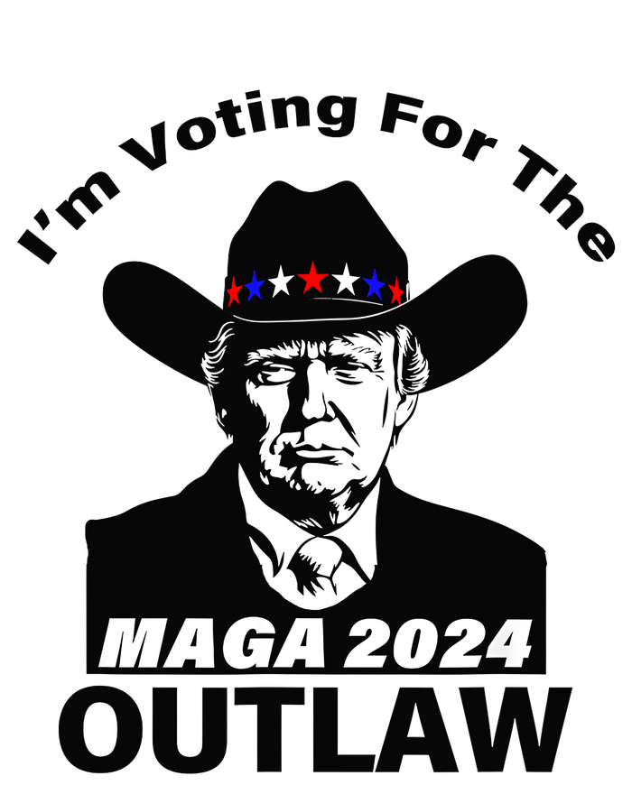 Donald Trump Maga IM Voting For The Outlaw 2024 President Ladies Essential Tank