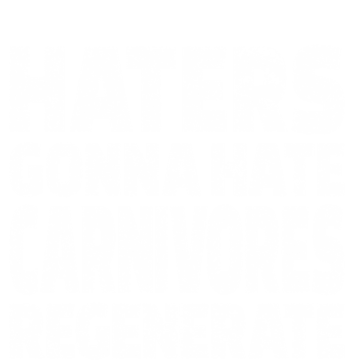 Haters Gonna Hate Carnivores Regenerate Funny Carnivore Diet Meaningful Gift Stripe Pom Pom Beanie