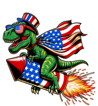 Patriotic T Rex Riding Firework 4th Of July Short Acrylic Beanie