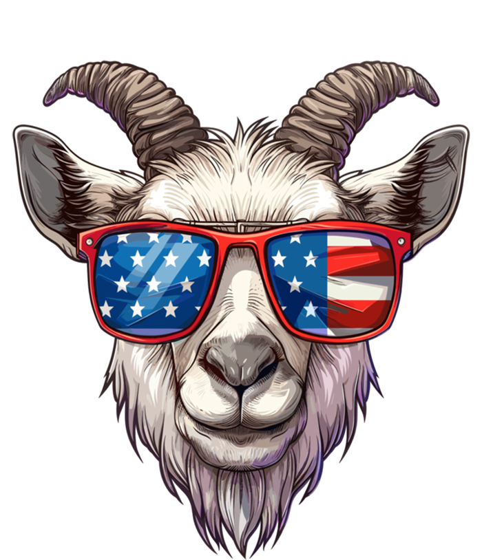 Goat American Flag Funny Goat Lovers Mom Dad 4th Of July Cool Gift T-Shirt