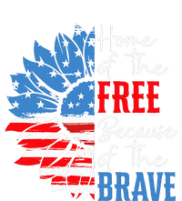 Home Of The Free Because Of The Brave Sunflower 4th Of July Tank Top