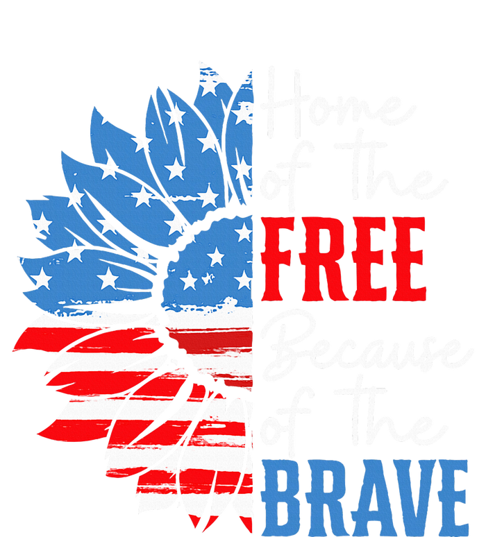 Home Of The Free Because Of The Brave Sunflower 4th Of July Tank Top