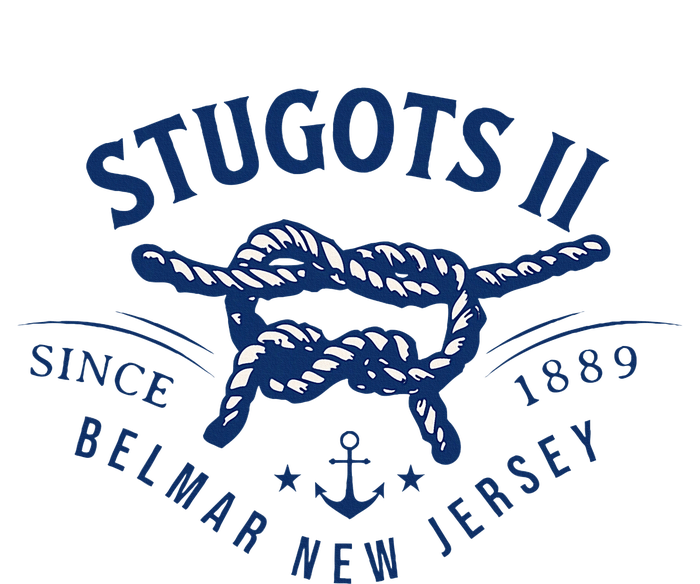 Stugots Belmar Nj Rope Retro Sarcastic Funny Boating Garment-Dyed Heavyweight T-Shirt