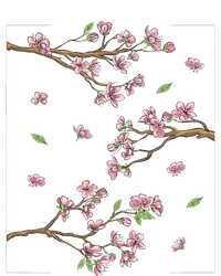 Aesthetic Japanese Style Cherry Blossom Tree Sakura Dry Zone Grid Polo