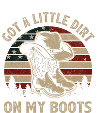 Got A Little Dirt On My Boots Usa Flag Western Country Music Women's Crop Top Tee