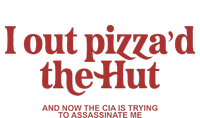 I Out PizzaD The Hut Crop Fleece Hoodie