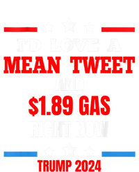 ID Love A Mean Tweet Funny Anti Joe Biden Trump 2024 Maga Funny Gift Stripe Pom Pom Beanie