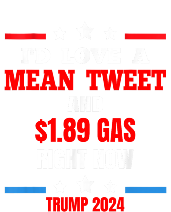 ID Love A Mean Tweet Funny Anti Joe Biden Trump 2024 Maga Funny Gift Stripe Pom Pom Beanie