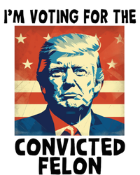 IM Voting Convicted Felon 2024 Donald Trump Vintage Us Flag Funny Gift T-Shirt