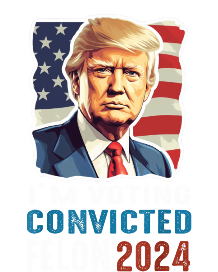 IM Voting Convicted Felon 2024 Vintage Retro Donald Trump Gift Hoodie