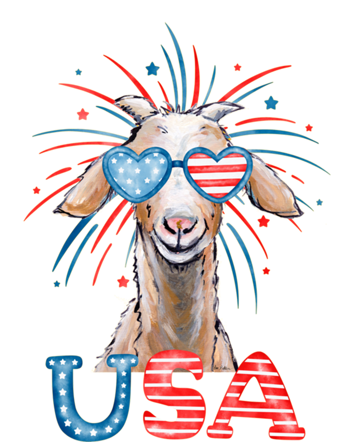 July 4th Goat Patriotic Goat Great Gift V-Neck T-Shirt