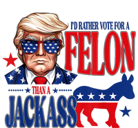 ID Rather Vote For A Felon Than Jackass Support Trump 2024 Pajama Set