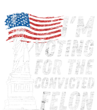 IM Voting Convicted Felon Funny Pro Trump 2024 Funny Gift Pom Pom 12in Knit Beanie