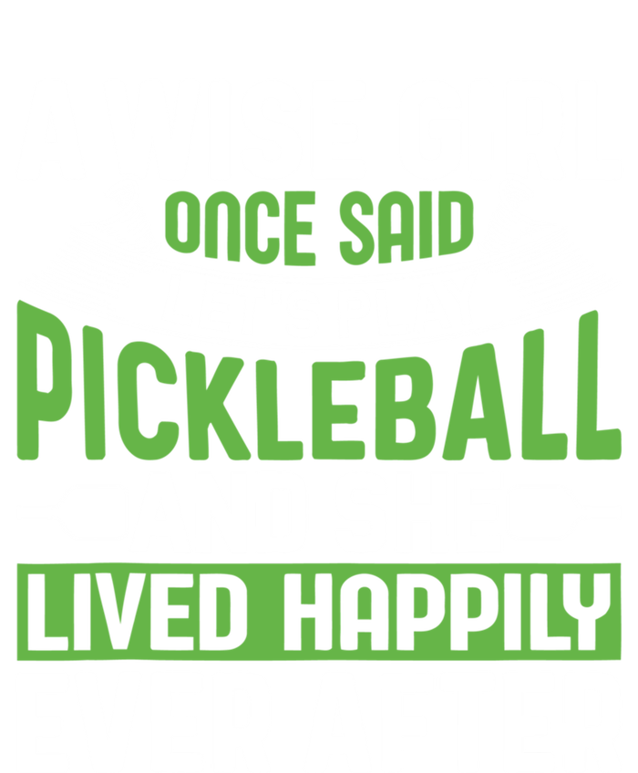 LetS Play Pickleball And She Lived Funny Pickleball Gift Kids Long Sleeve Shirt