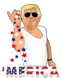 Merica Trump Outfits Glasses Firework 4th Of July Don Drunk Gift T-Shirt