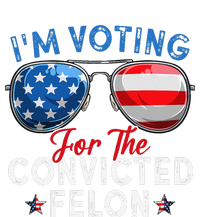 IM Voting For The Convicted Felon Funny Retro American Flag T-Shirt