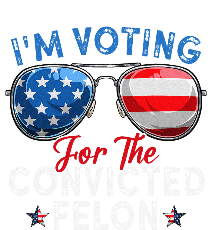 IM Voting For The Convicted Felon Funny Retro American Flag T-Shirt