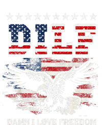 Dilf Damn I Love Freedom Eagle Funny Patriotic 4th Of July Insulated Varsity Jacket