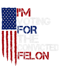 IM Voting For The Convicted Felon Us Flag Pro Trump 2024 Baby Long Sleeve Bodysuit