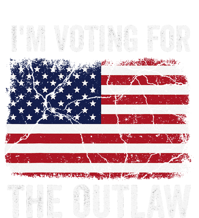 IM Voting For The Outlaw 2024 Teewo Funny Usa Flag Toddler Zip Fleece Hoodie