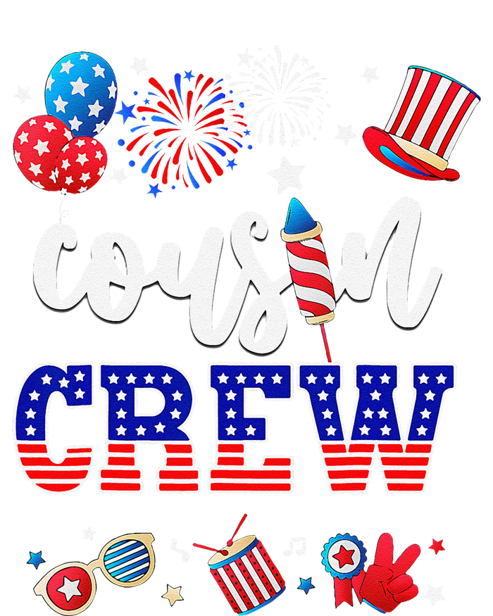 Funny Red White And Blue Cousin Crew 2024 Happy 4th Of July 16 in Basic Backpack