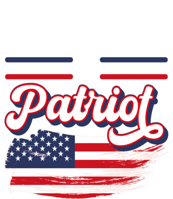 My Pronoun Is Patriot American Flag Patriotic Republican Meaningful Gift Ladies Essential Flowy Tank