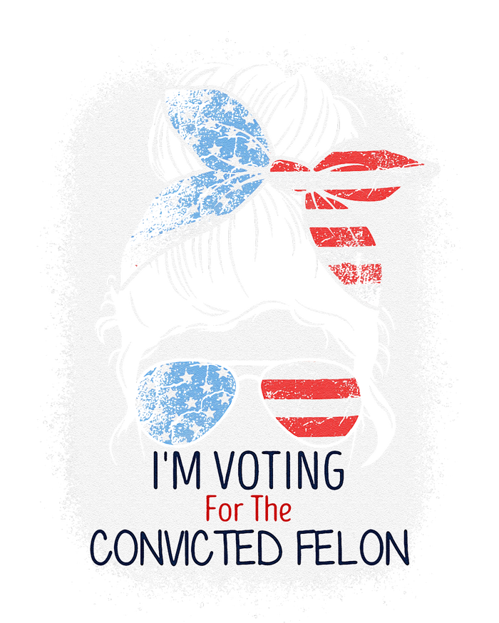 Messy Bun IM Voting For The Convicted Felon Youth Performance Sprint T-Shirt