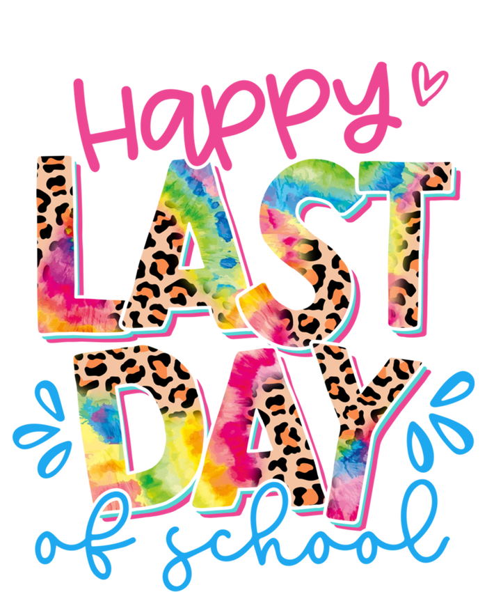 Happy Last Day Of School Leopard Tie Dye Hello Summer Cool Gift T-Shirt