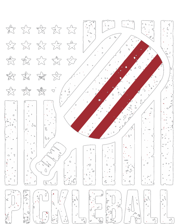 Pickleball Usa Us Flag Pickleball Player Paddleball Lover Great Gift T-Shirt