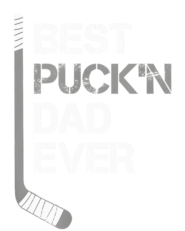 Funny Fathers Day Hockey Dad Best Puckn Dad Ever PosiCharge RacerMesh Polo