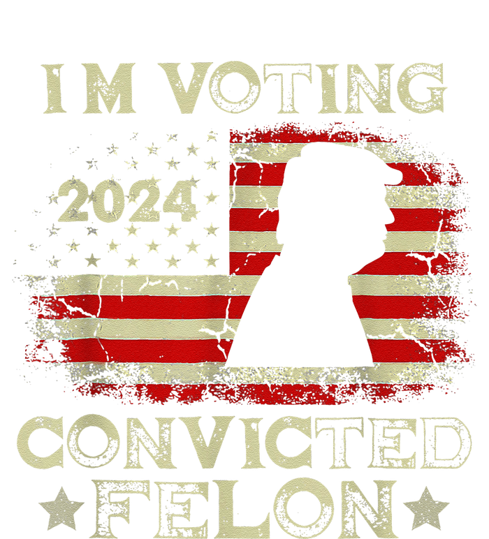 IM Voting Convicted Felon 2024 Striped Beanie with Solid Band