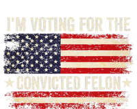 Trump 24 IM Voting For The Convicted Felon Us Flag Vintage Tall Long Sleeve T-Shirt