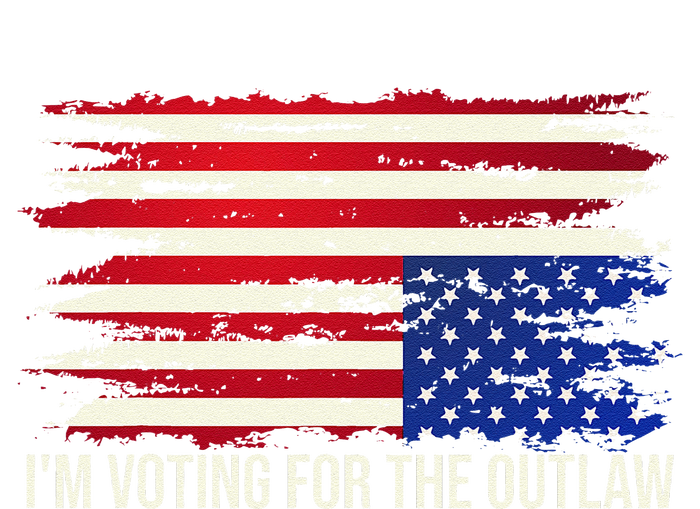 Upside Down American Flag Distress IM Voting For The Outlaw Womens Funnel Neck Pullover Hood