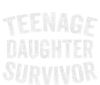 Teenage Daughter Survivor Funny Vintage Women's Crop Top Tee