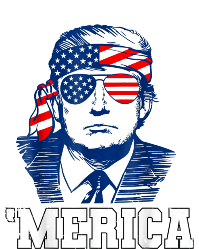 Trump Merica Funny Trump 4th Of July 2024 Sunglasses Us Flag Gift T-Shirt