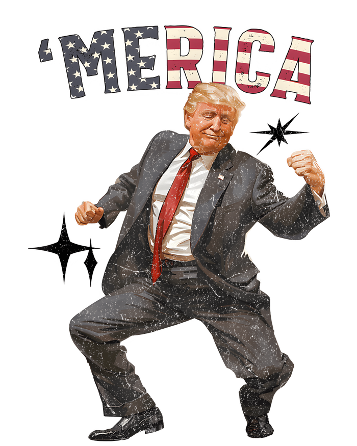 Merica Trump Happy 4th Of July Trump American Flag Gifts T-Shirt