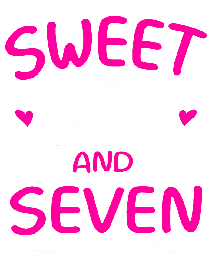 Happy 7th Birthday Sweet Sassy And Seven Girl 7 Years Old T-Shirt