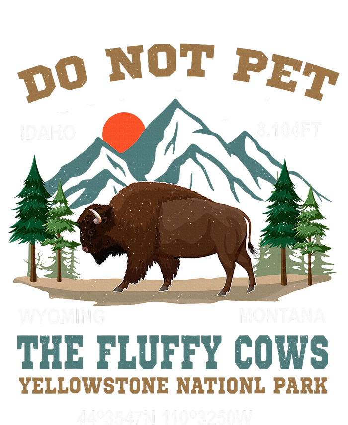 Do Not Pet The Fluffy Cows Bison Yellowstone National Park PosiCharge RacerMesh Polo