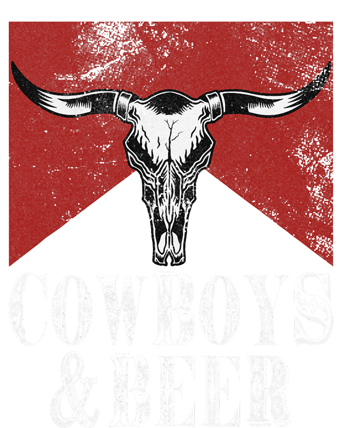 Cow & Beer Funny Vintage Rodeo Bull Horn Western Country T-Shirt