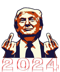 Trump Giving Finger 2024 Flipping Off Design T-Shirt