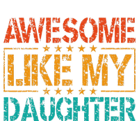 Funny Parents Gift Awesome Like My Daughter Women's Tri-Blend 3/4-Sleeve Raglan Shirt