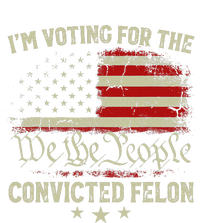 Voting Convicted Felon Trump 2024 Us Flag Bella+Canvas Jersey Crop Tee