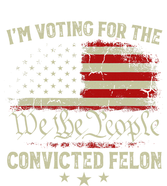 Voting Convicted Felon Trump 2024 Us Flag Bella+Canvas Jersey Crop Tee