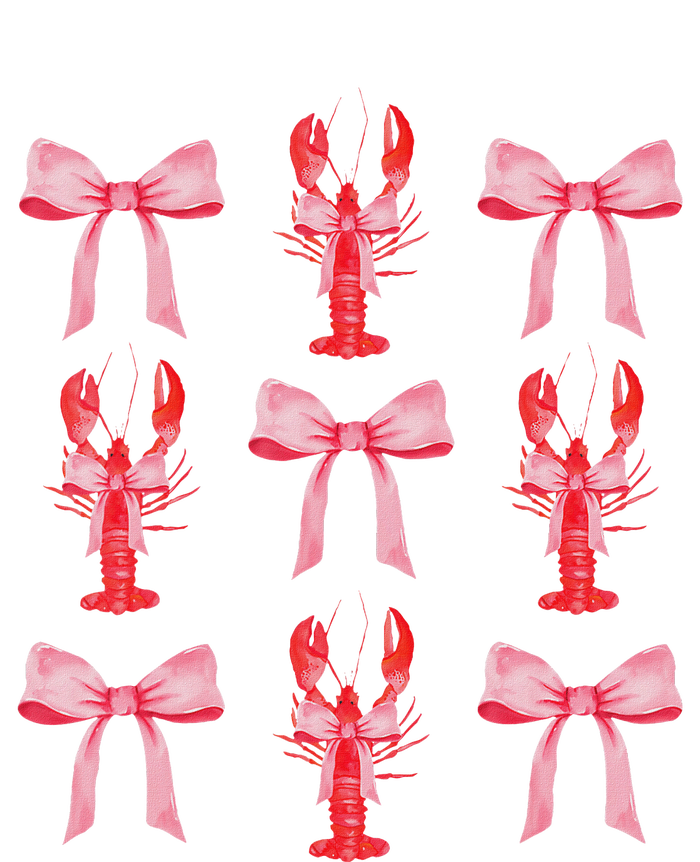 Cute Pink Bow Coquette Crawfish Aesthetic T-Shirt