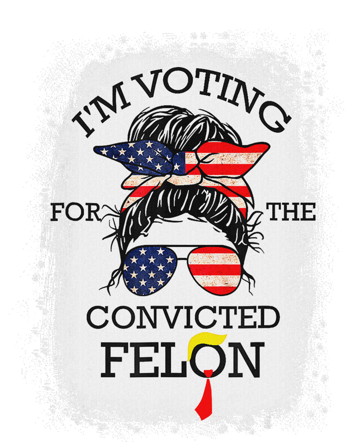 Trump 2024 Voting Convicted Felon Women's Racerback Tank